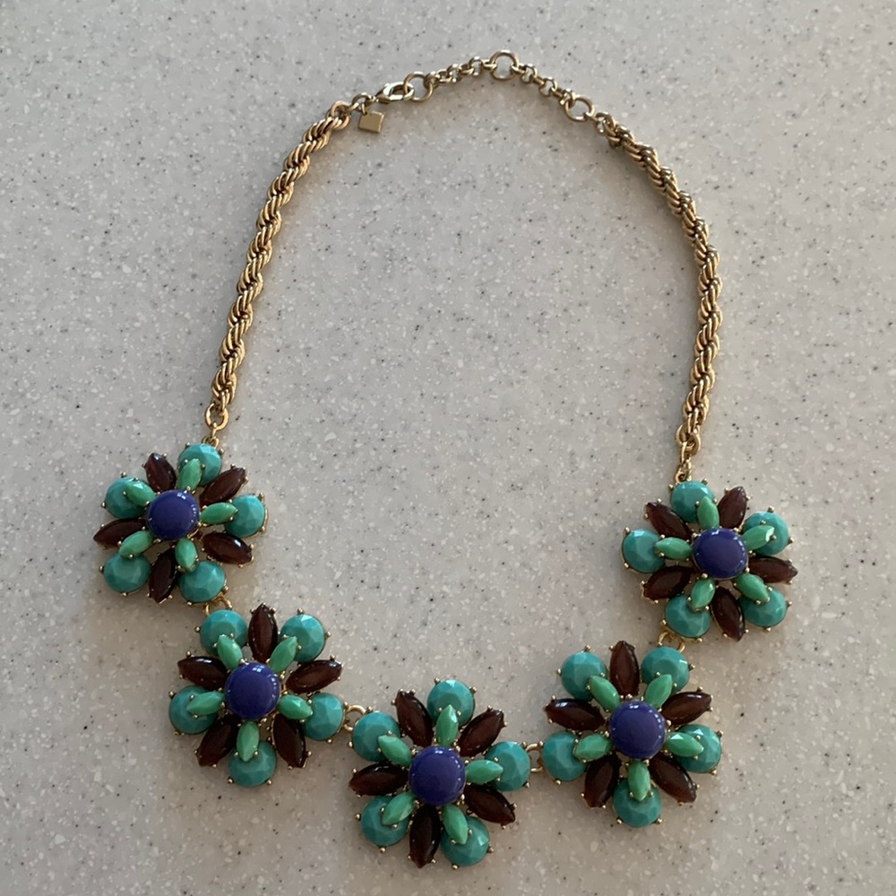 J. Crew Gold Floral Necklace